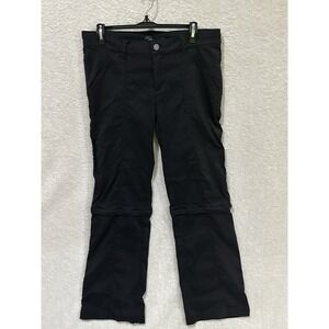 PrAna Convertible Pants Womens 12 Black Straight Leg‎ Hiking Stretch Camping